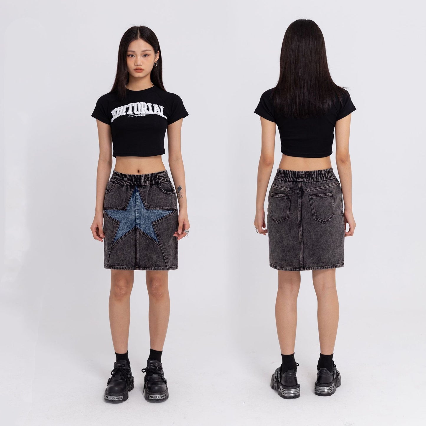 Tidy Retro Cotton Washing Skirt Girl