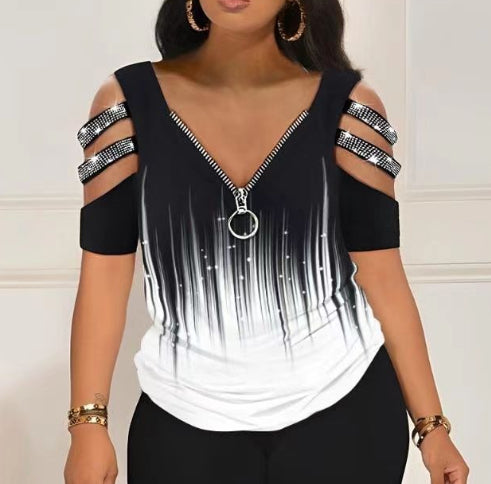 Womens Stylish And Elegant Printed Top And Shorts Set