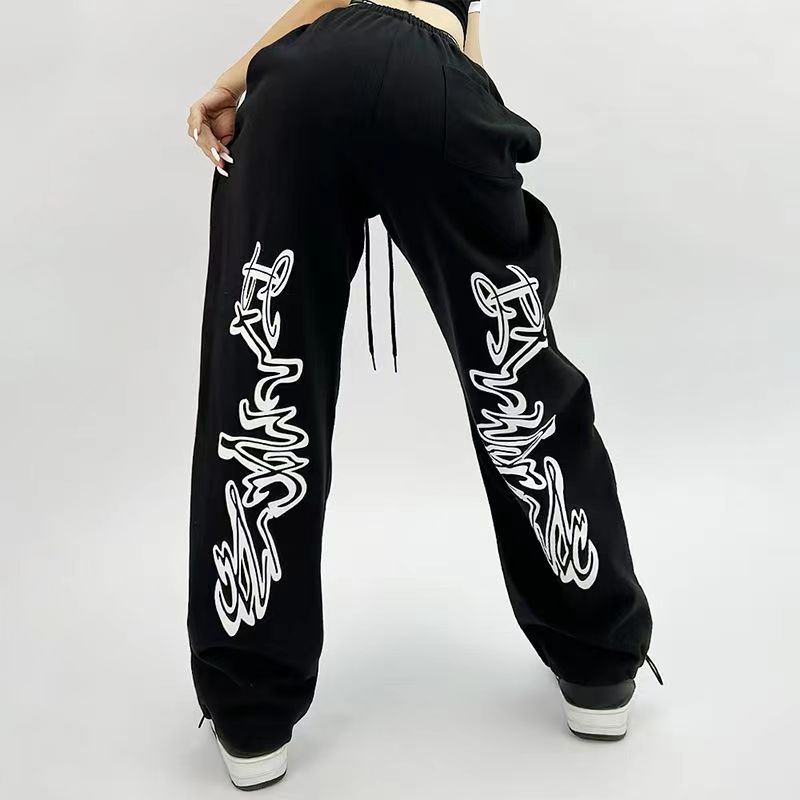 American Style Sports Loose Drawstring Design Sense Niche Hip Hop Pants