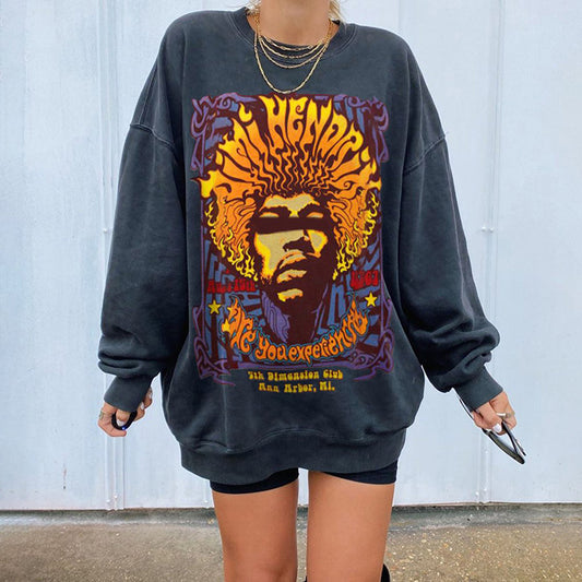 Tie-Dye Printed Long Sleeve T-Shirt Sweatshirt