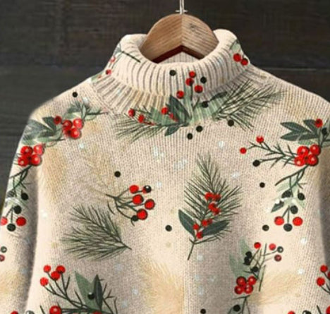Turtleneck Winter Sweater Casual Daily Female