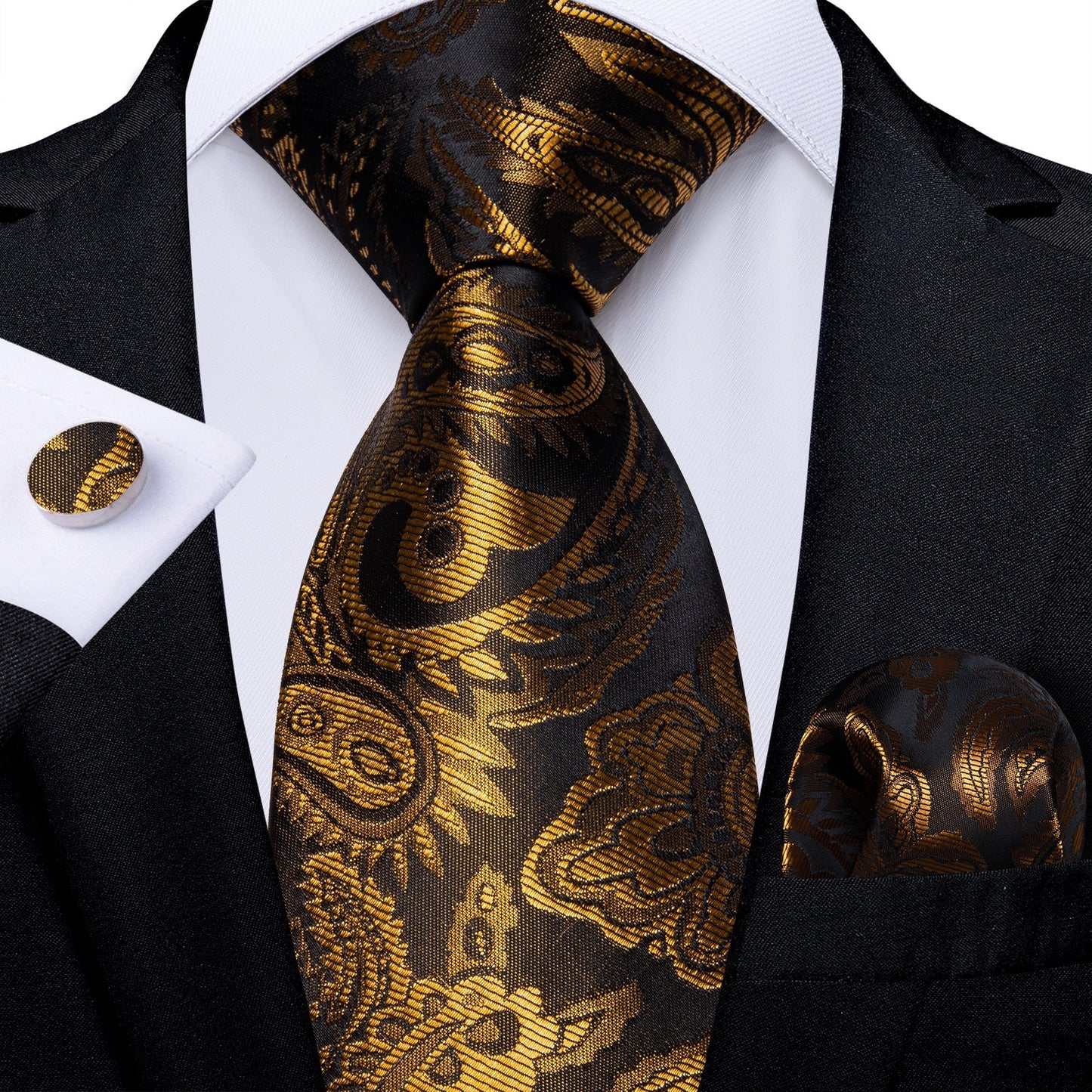 Vintage Jacquard Paisley Tie 3-Piece Set