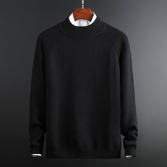Fashion Sweater Men Thick Round Neck Slim Casual