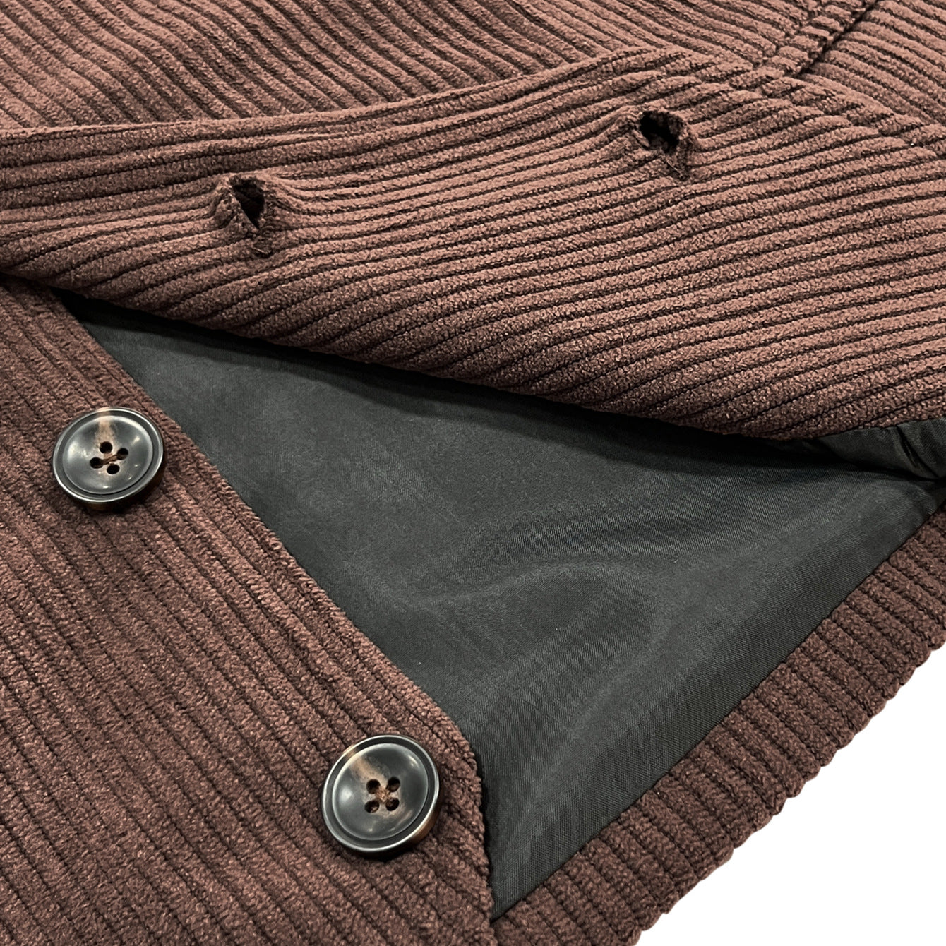 Mens Corduroy Vest With Patchwork Pockets And Outer Jacket