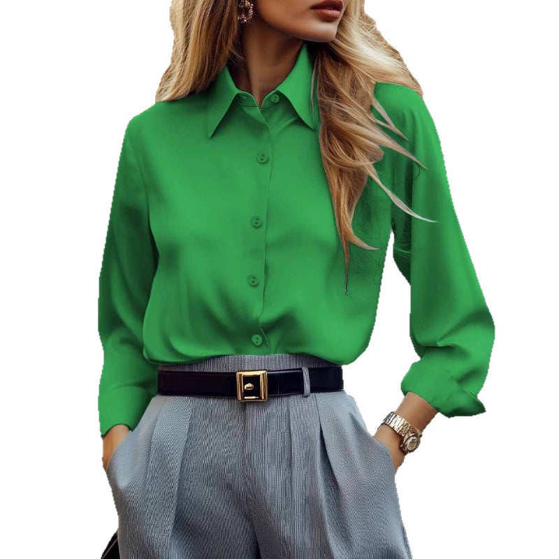 Springautumn Long-sleeve Western-style Womens Shirt