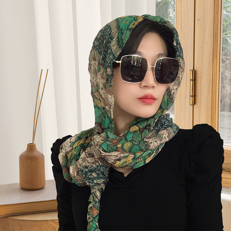 Hand-woven Hair Braid Scarf Girls Fashion Thin Scarf