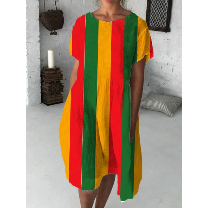 Summer Women's Fashion Print Dress
