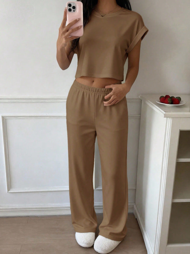 American-style Retro Casual Loose-fitting Crew-neck T-shirt