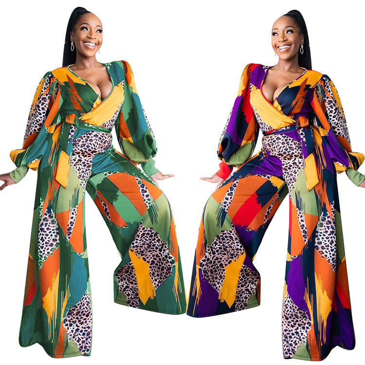 Fashion Sexy Print Jumpsuit