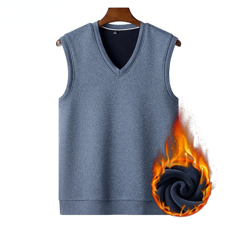 Sleeveless Casual Men's Knitted Sweater Pullover Vest