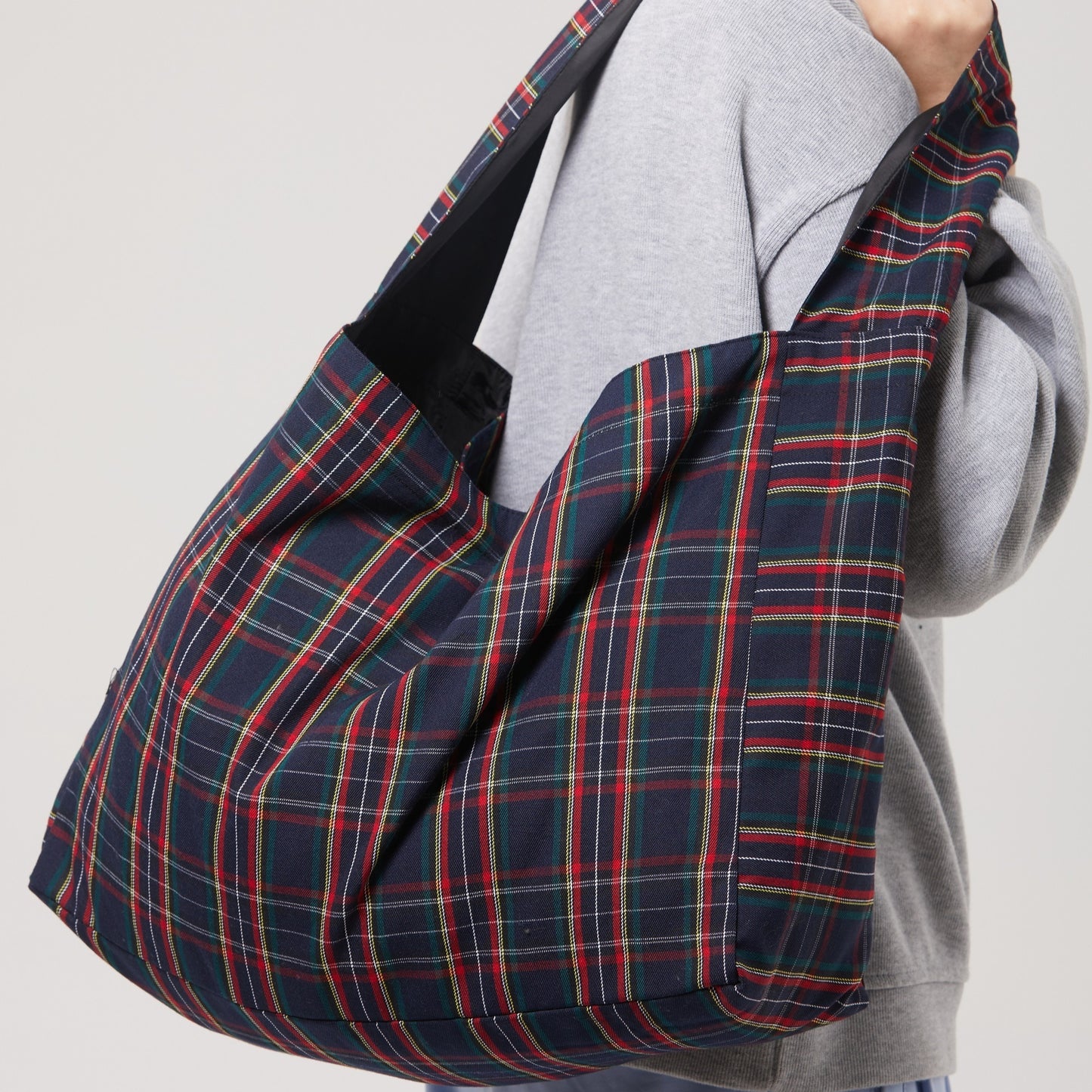 Retro Plaid Portable Large Capacity Shoulder Bag