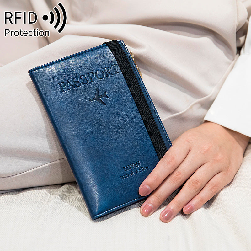 Multifunktionel Pasdokumenttaske Ultratynd RFID Paspung