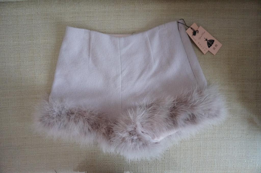 Efterår og vinter Vivi ny sød japansk serie Turkey Fluffy shorts højtaljede bukser