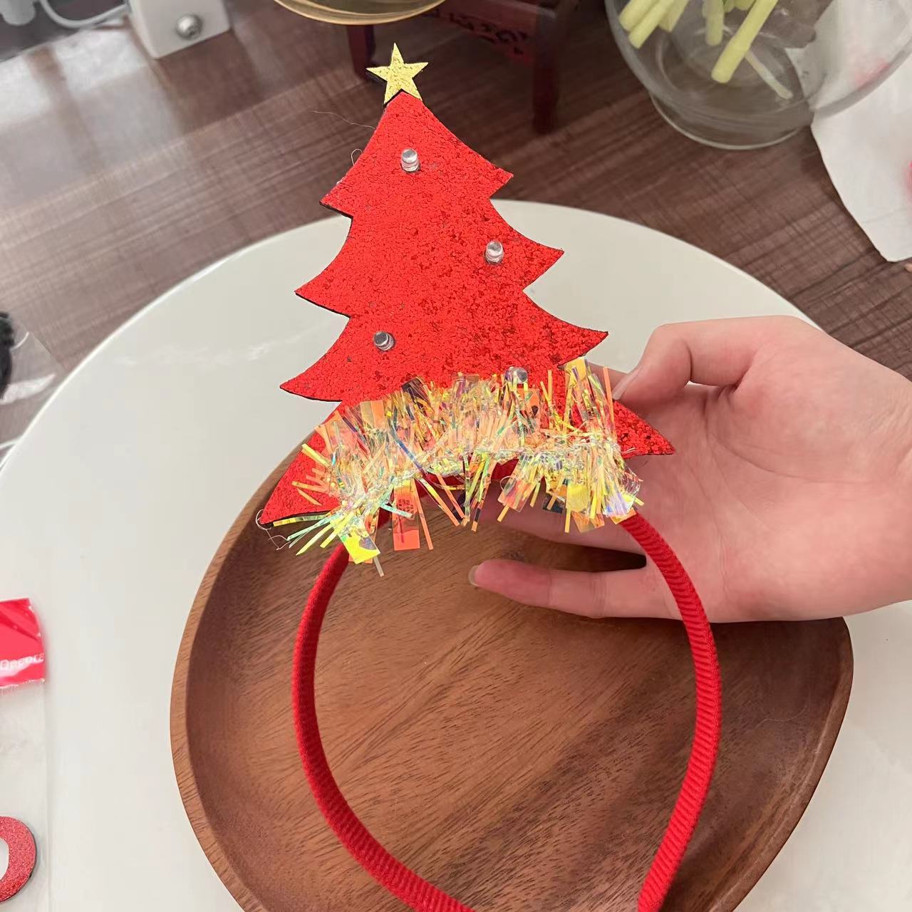 Christmas Antlers Hairband Decoration Plush