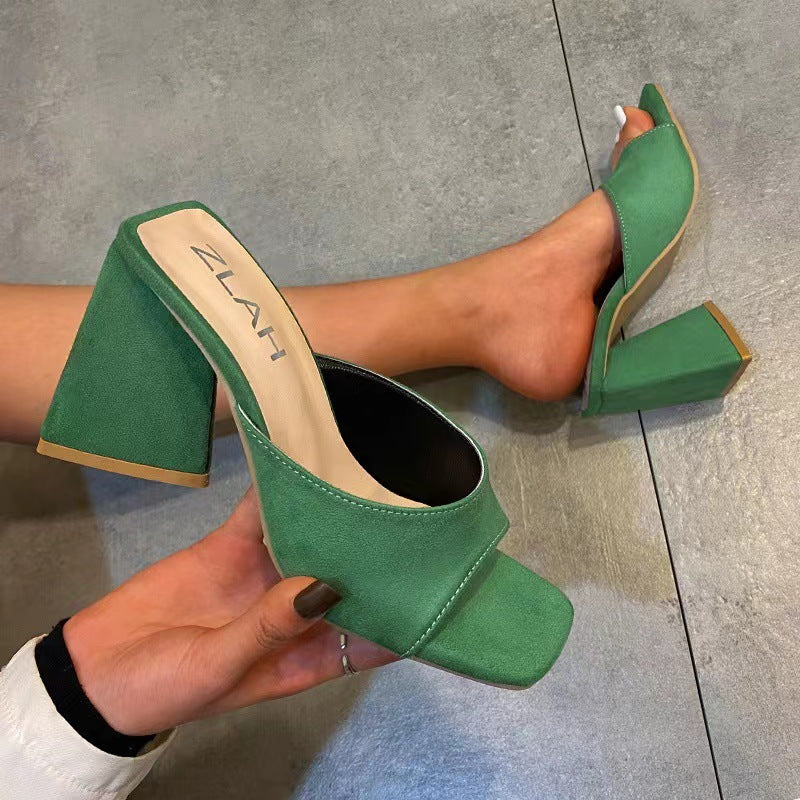 European And American Spring Trade Large Size Women's Shoes Triangle Thick