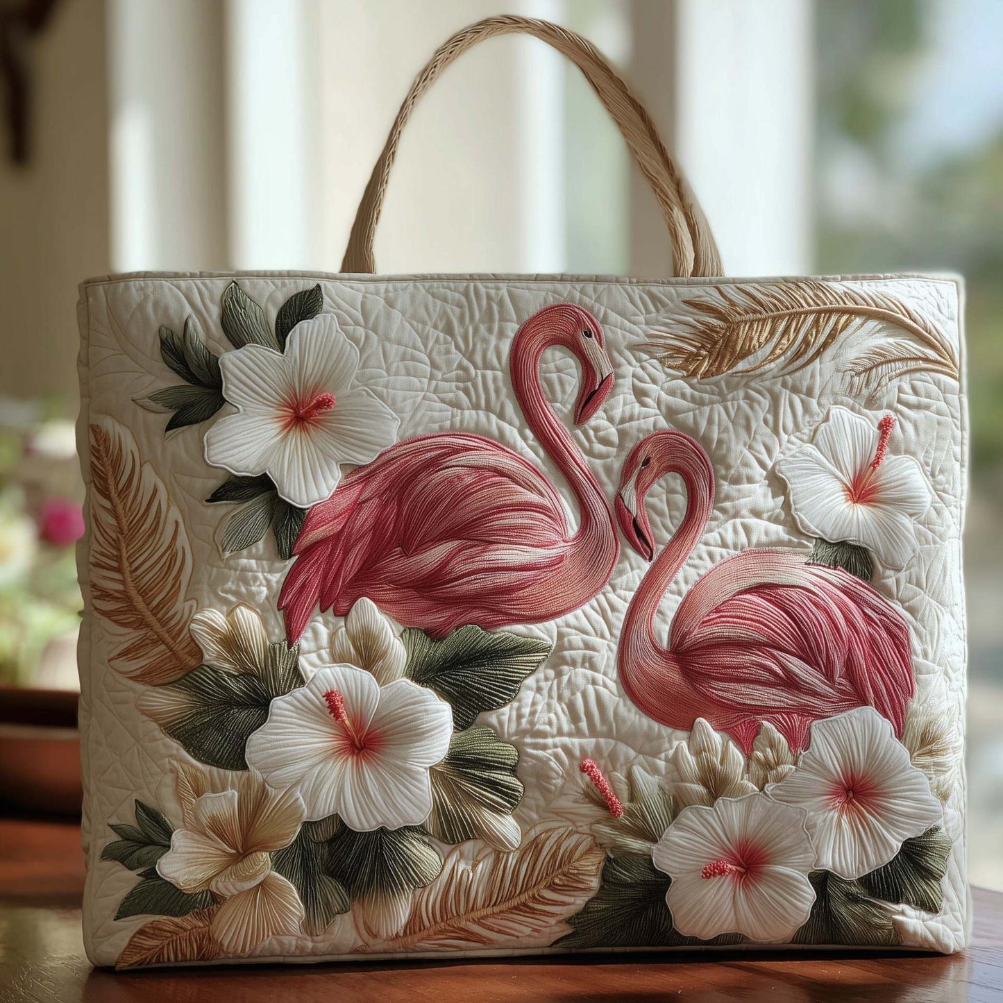New Digital-print Tote Bag With A Personalized Floral Design In Canvas