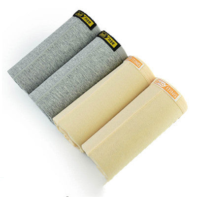 Women's Cotton Solid Color Mid-waist Boxer Briefs