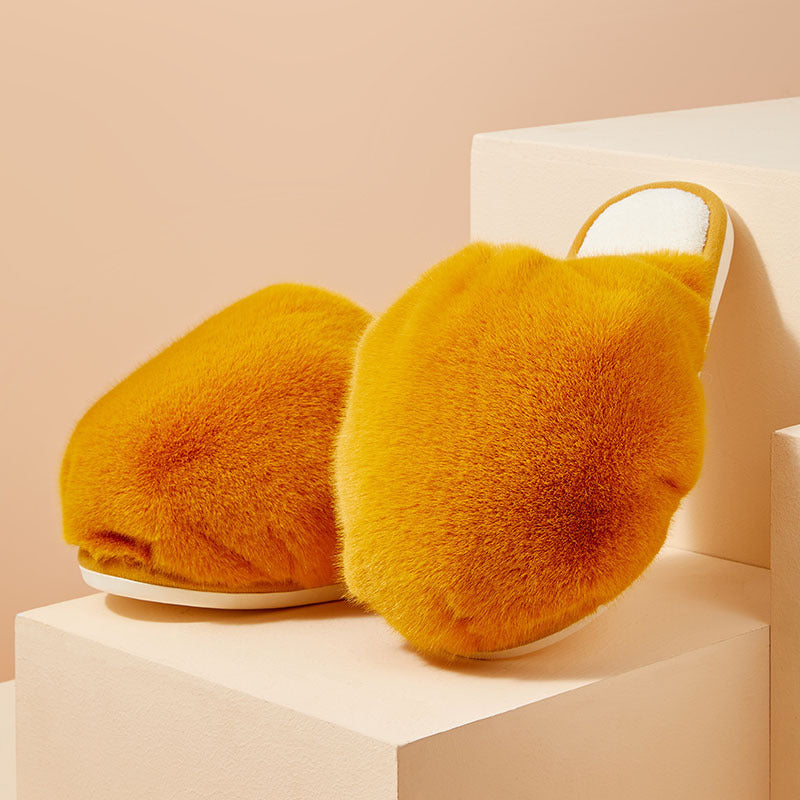 Home Outside Wear Warm Big Head Snowball Women's Models Of Cotton Slippers