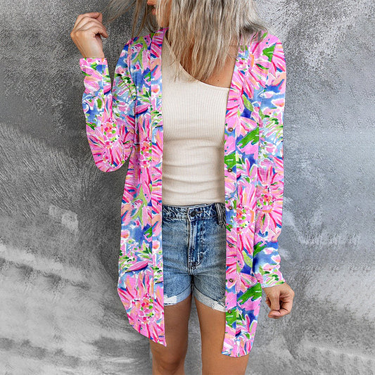 Seaside Beach Women's Thin Coat Fashion Breathable Long Sleeves Cardigan