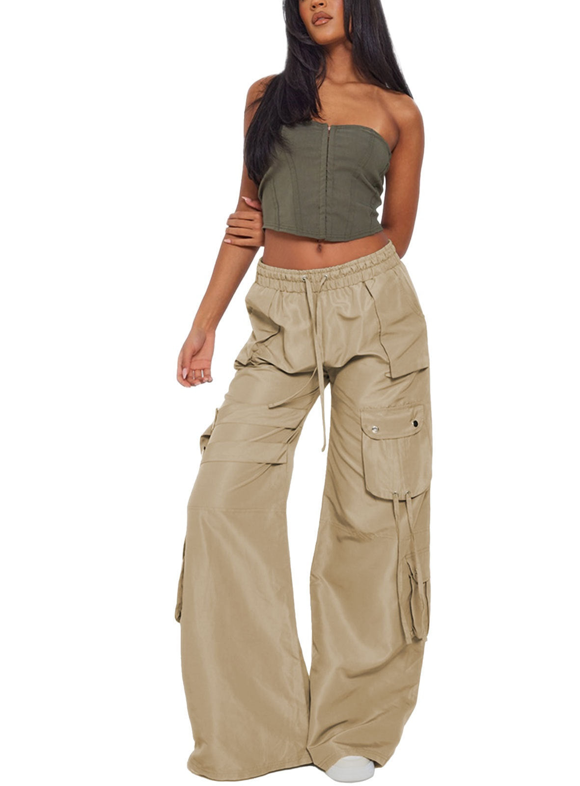 Niche Retro Casual Pocket Horn Overalls