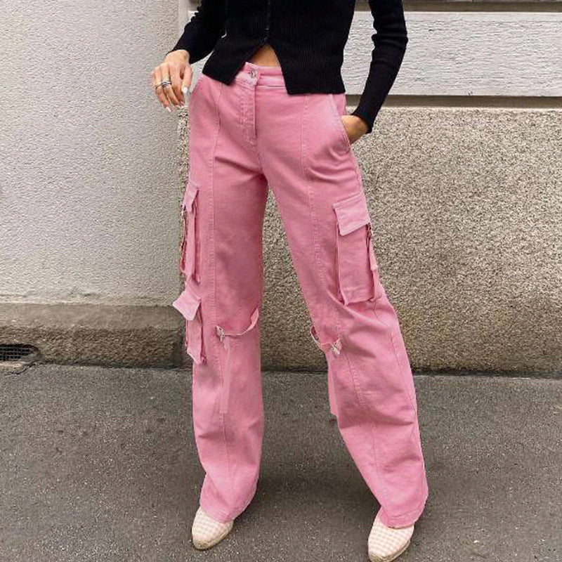 The Street Trend Is Loose Overalls With Many Pockets