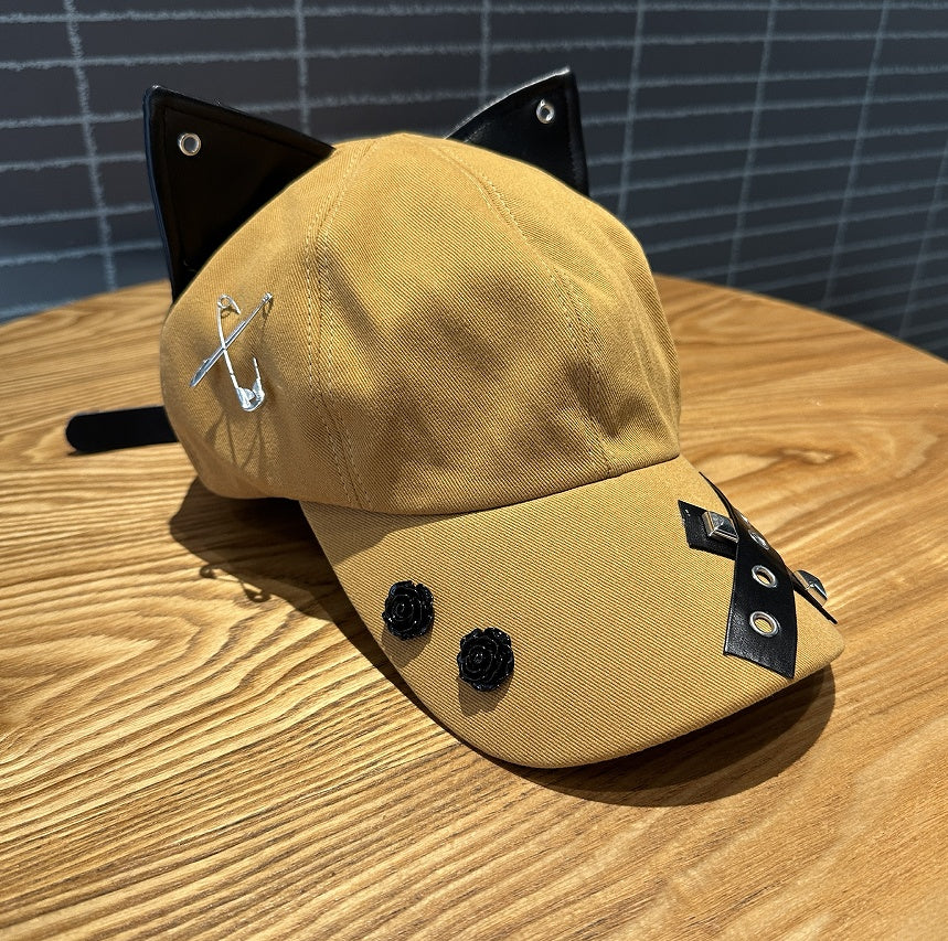 Niche Baseball Cap With Three-dimensional Cat Ears