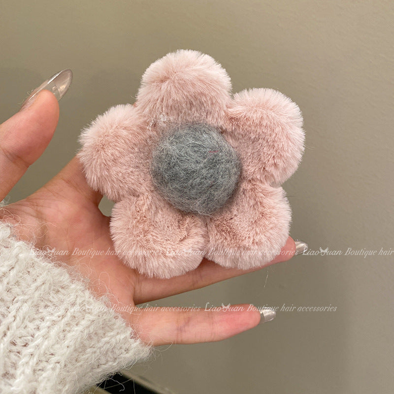 Plush Barrettes Women's High Sense