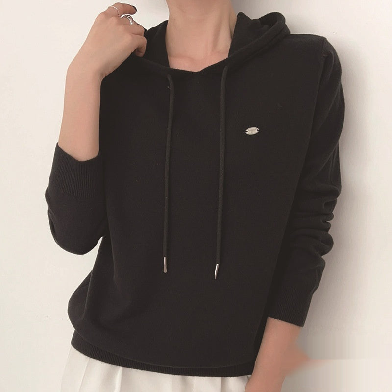 Women's Casual And Versatile Pullover Wool Hoodie Jacket