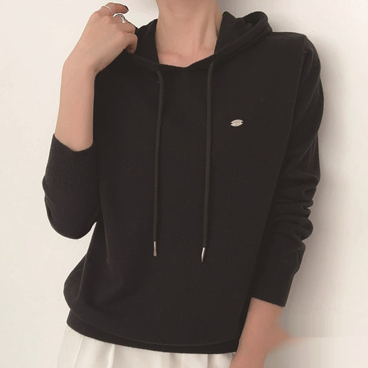 Women's Casual And Versatile Pullover Wool Hoodie Jacket
