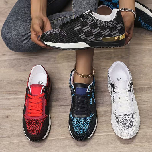 Large Size Platform Shoes With Round Toe Casual Mesh