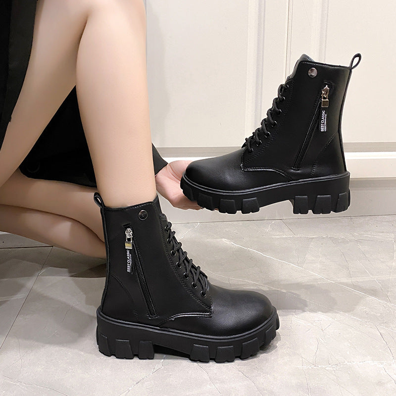 Fashionable High-top Women's Boots For Fall And Winter
