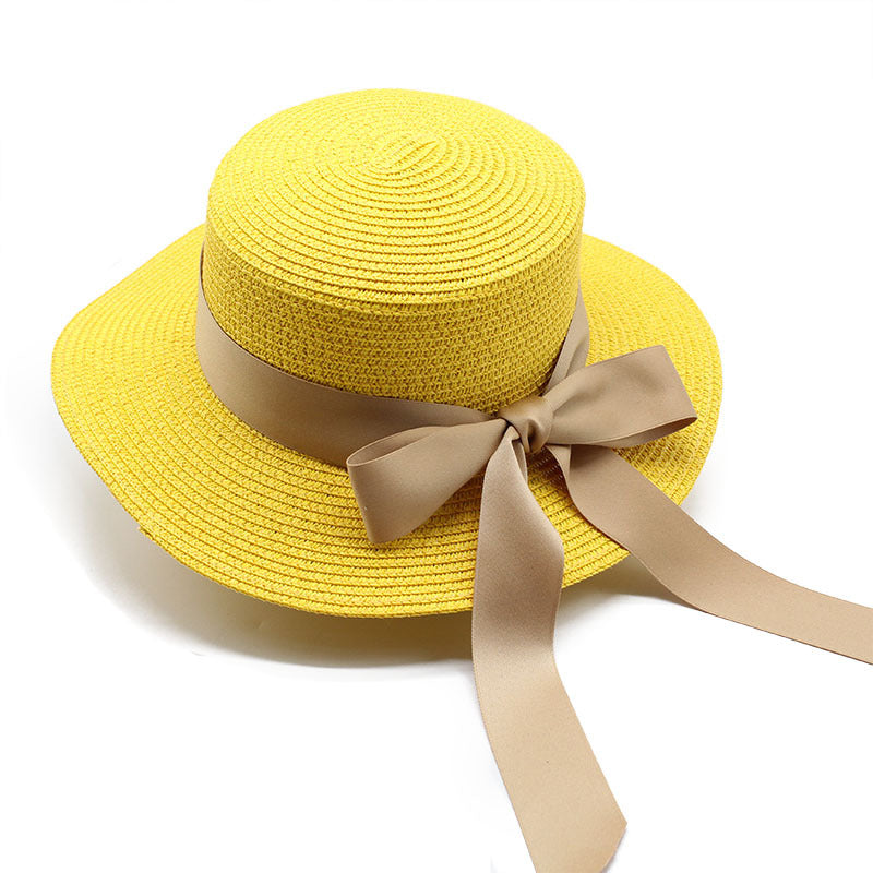 Summer Flat Brim Straw Hat Female Japanese And Korean