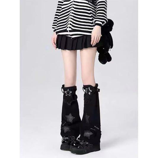 Embroidery Pentagram Female Mid-calf Length Loose Socks
