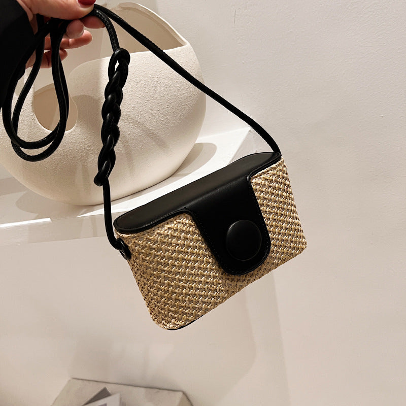 Fashion Straw Bag Summer Bucket Western Style Niche