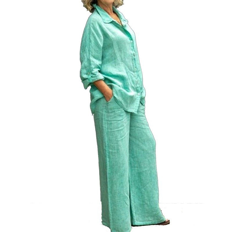 New Womens Shirt Set Casual Urban Outfit