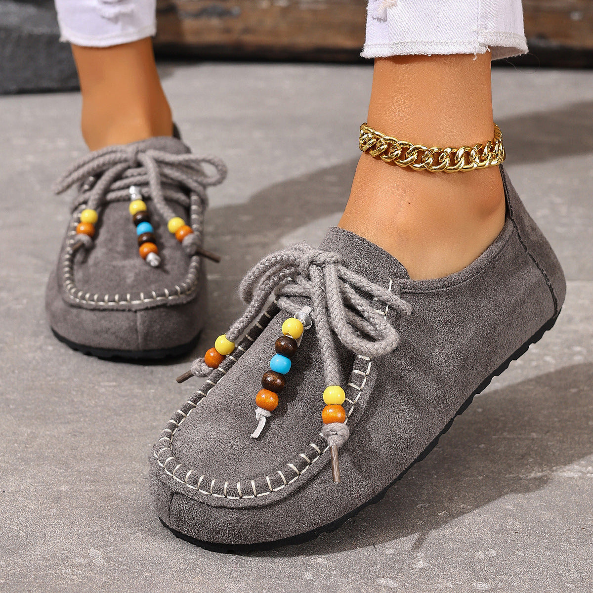 Plus-size Vintage Birkenstock-style Suede Casual Loafers