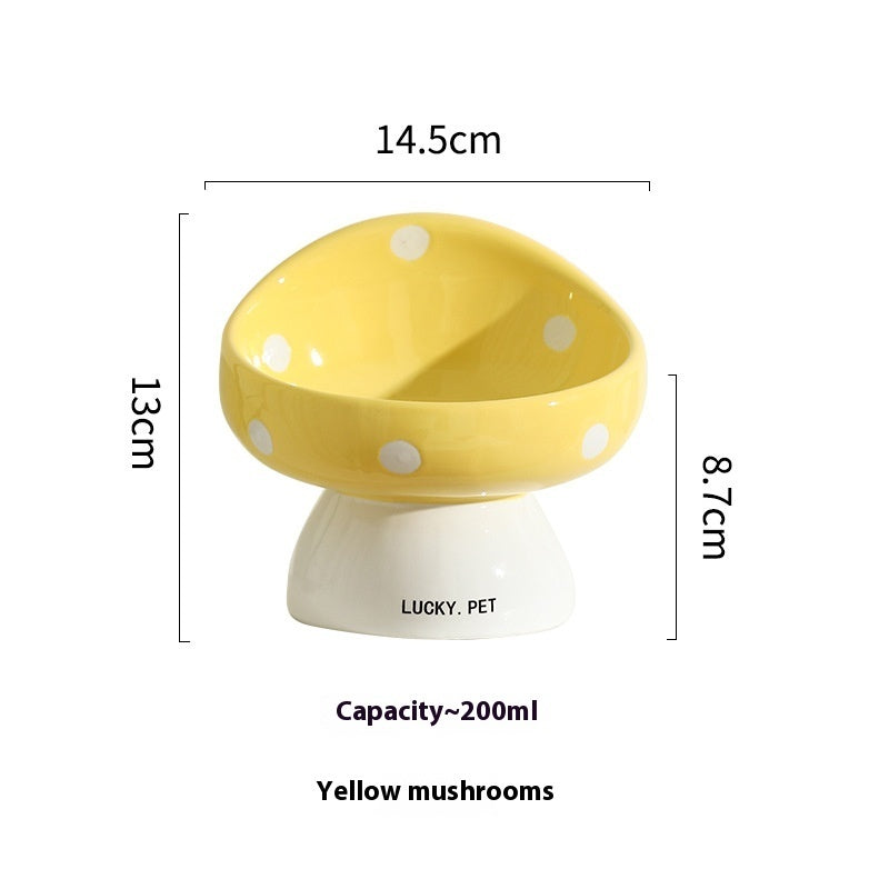 Cat Bowl Ceramic Oblique Mouth Protection Cervical Spine Drinking Bowl Grain