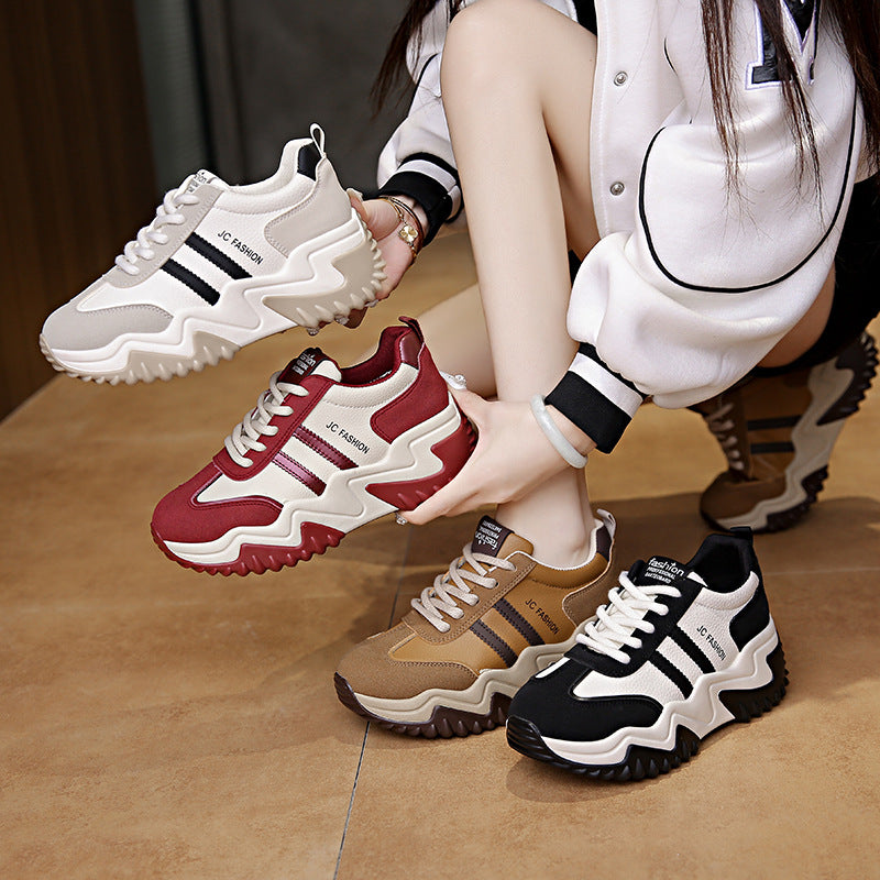 Womens Stylish Casual Thick-soled Running Sneakers