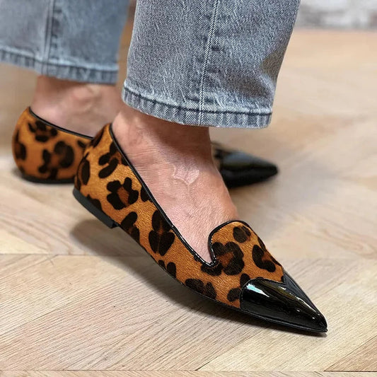 Women's Shoes Fashion Pointed Leopard Print Shallow Mouth Pumps