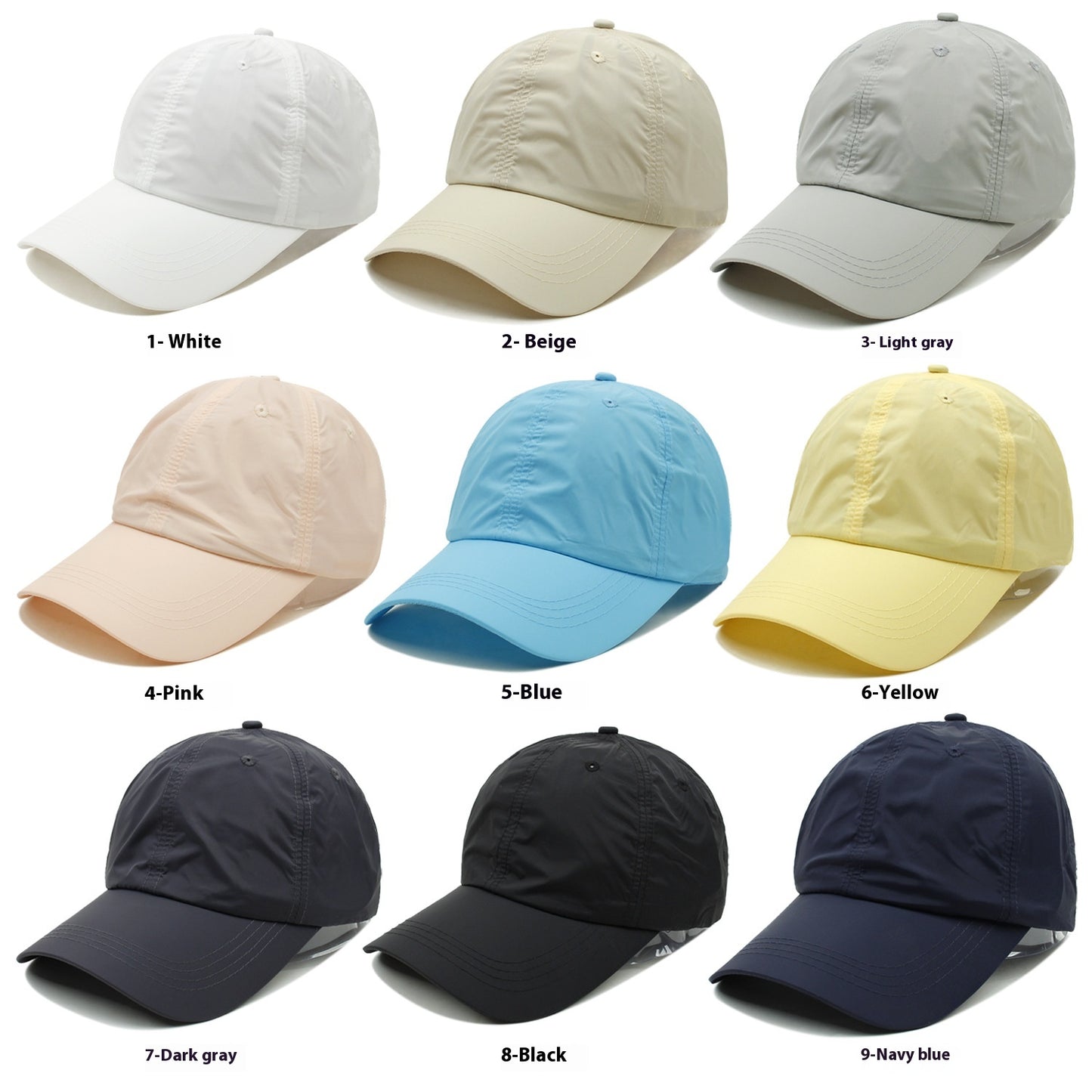 Baseball Cap Women's Outdoor Sports Cap With Hair Extensions Adjustable Quick-drying