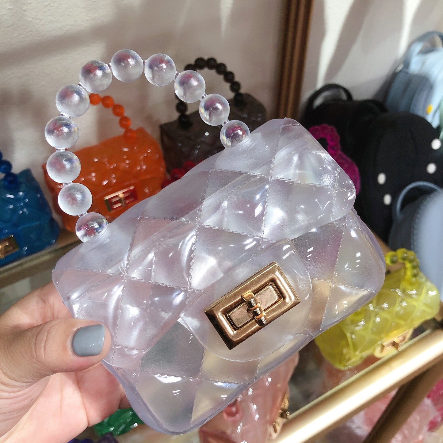 Chain Pearl Messenger Bag