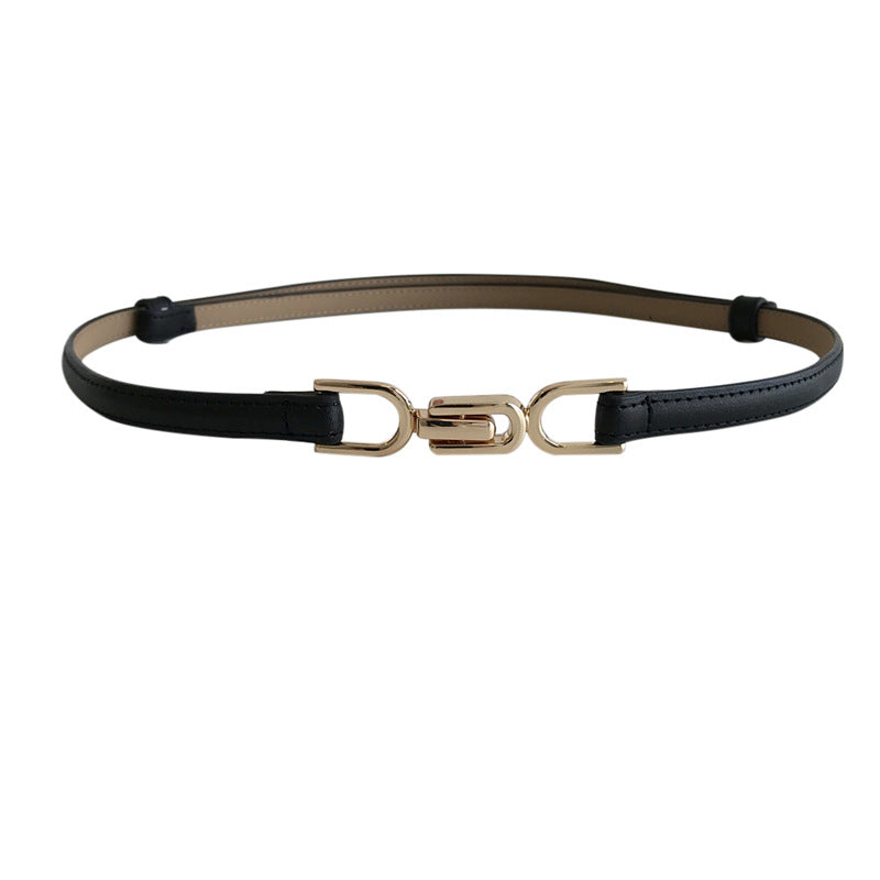 A Pair Of Buckles Belt Women's Fine Decoration Dress Matching