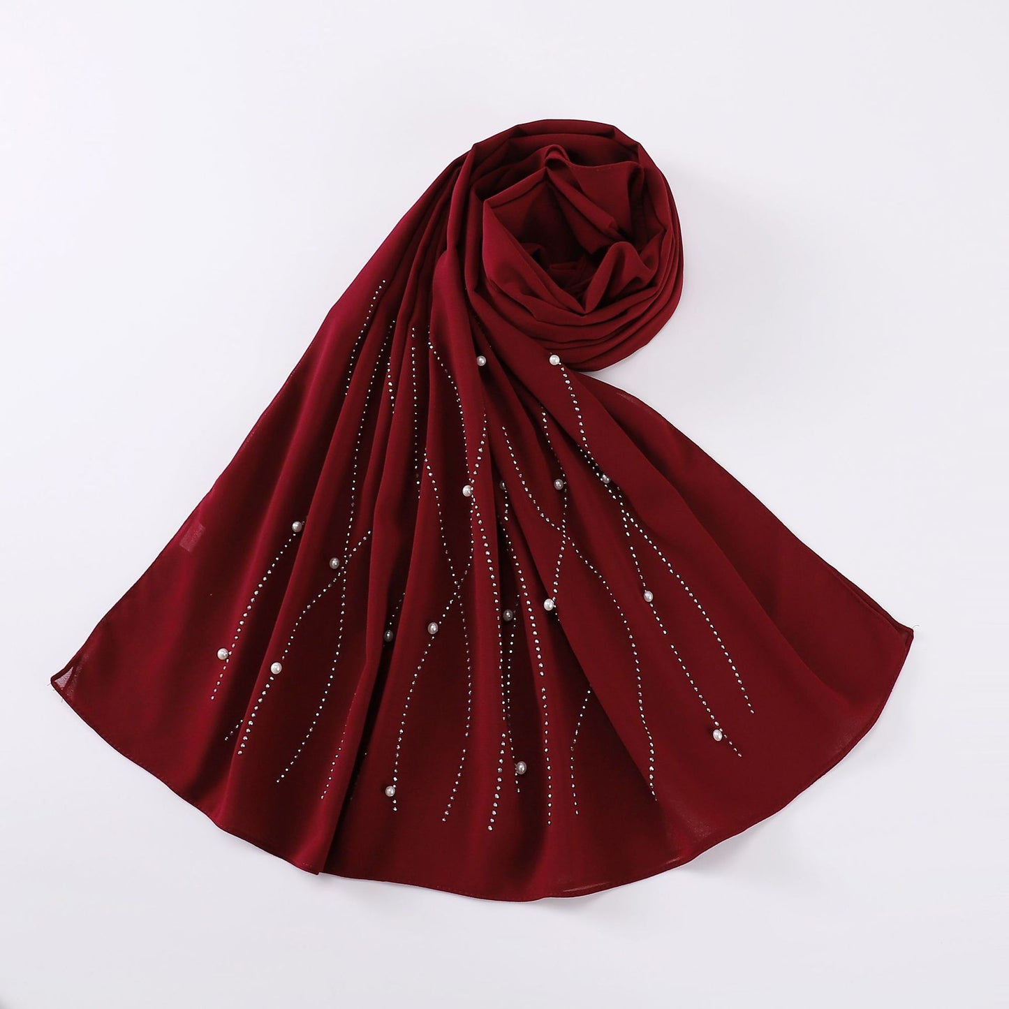 Women's Mesh Rhinestone Headscarf Shawl