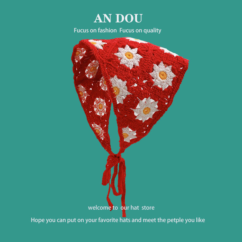 Spring And Autumn Fashion Knitted Crocheted Hollow Triangular Binder Women
