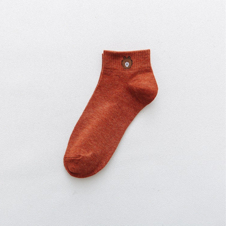 Women's Fashion Simple Cute Bear Socks