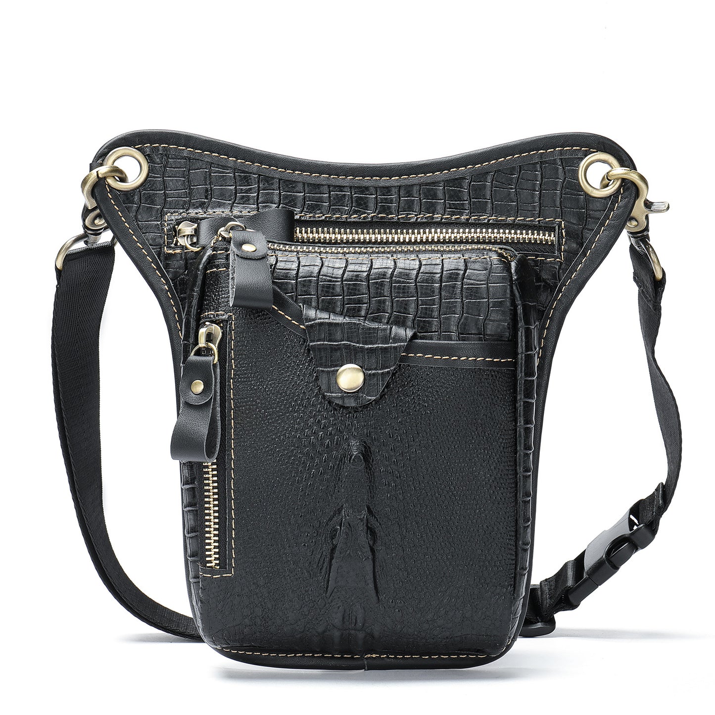 The new crazy horse leather satchel BAG BAG retro vintage leather leather purse bag man
