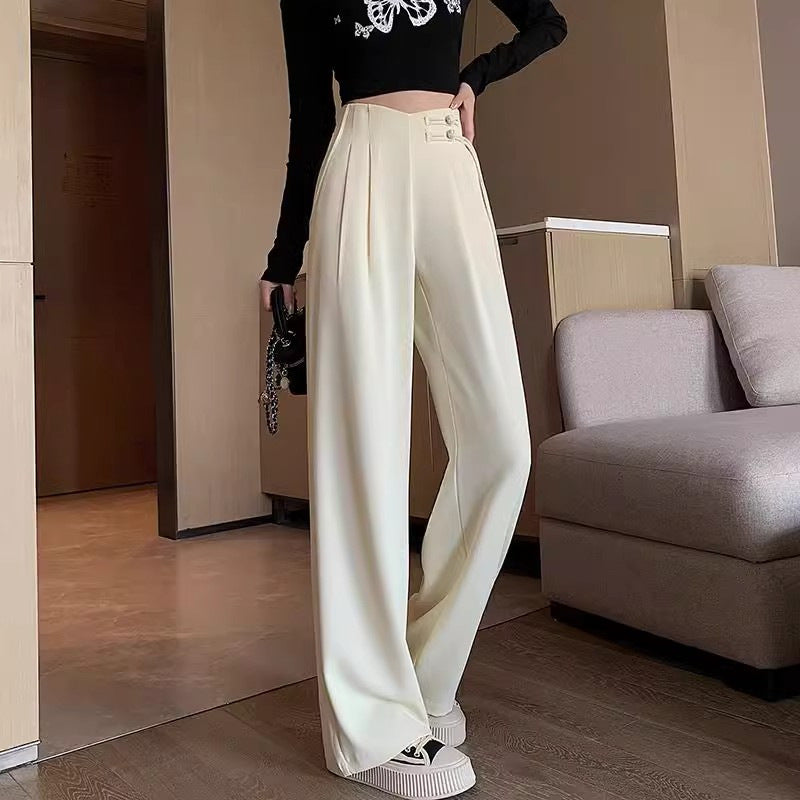 Straight Casual Wide-leg Pants