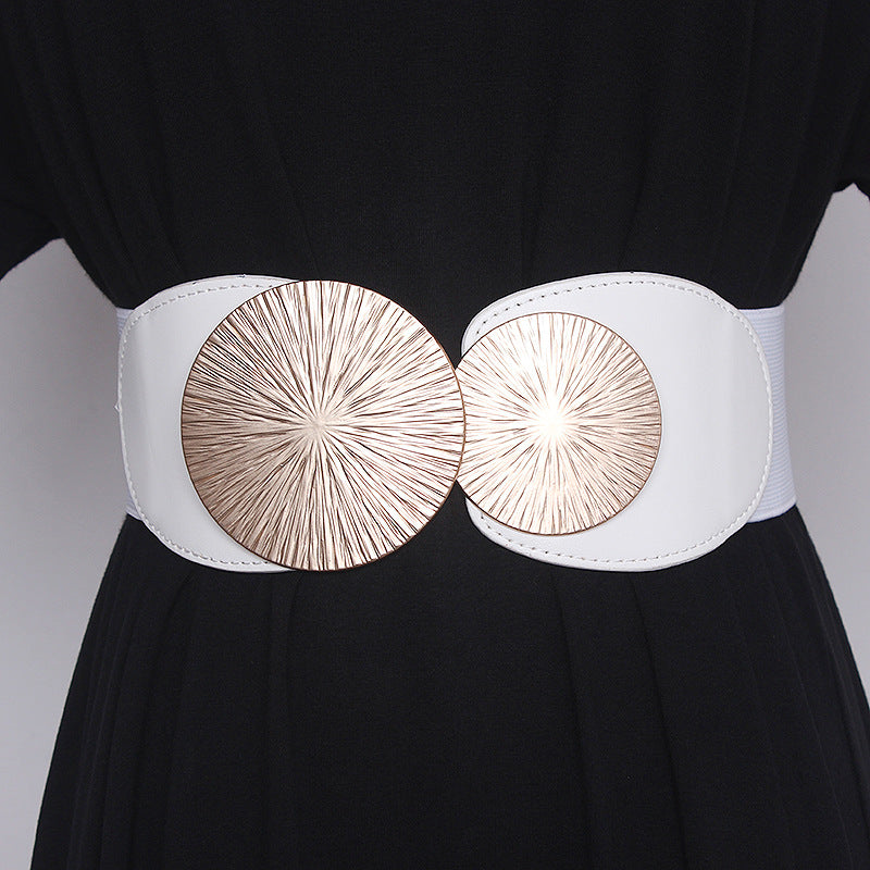 Women's Belt Wide Summer Elastic Girdle Decoration Red Elastic Belt Skirt Skirt Dress New All-match