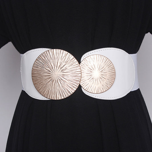 Women's Belt Wide Summer Elastic Girdle Decoration Red Elastic Belt Skirt Skirt Dress New All-match
