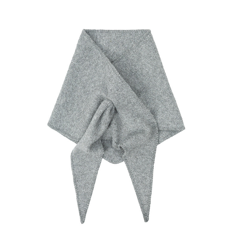 New Korean Style Wool Knitted Triangle Shawl Scarf